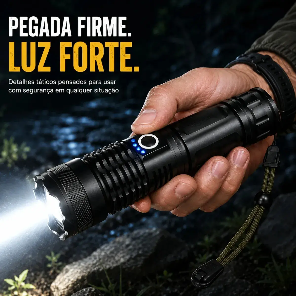 Lanterna Tática Militar T9 Mais Forte Do Mundo Potente Led Recarregável thumbnail 4