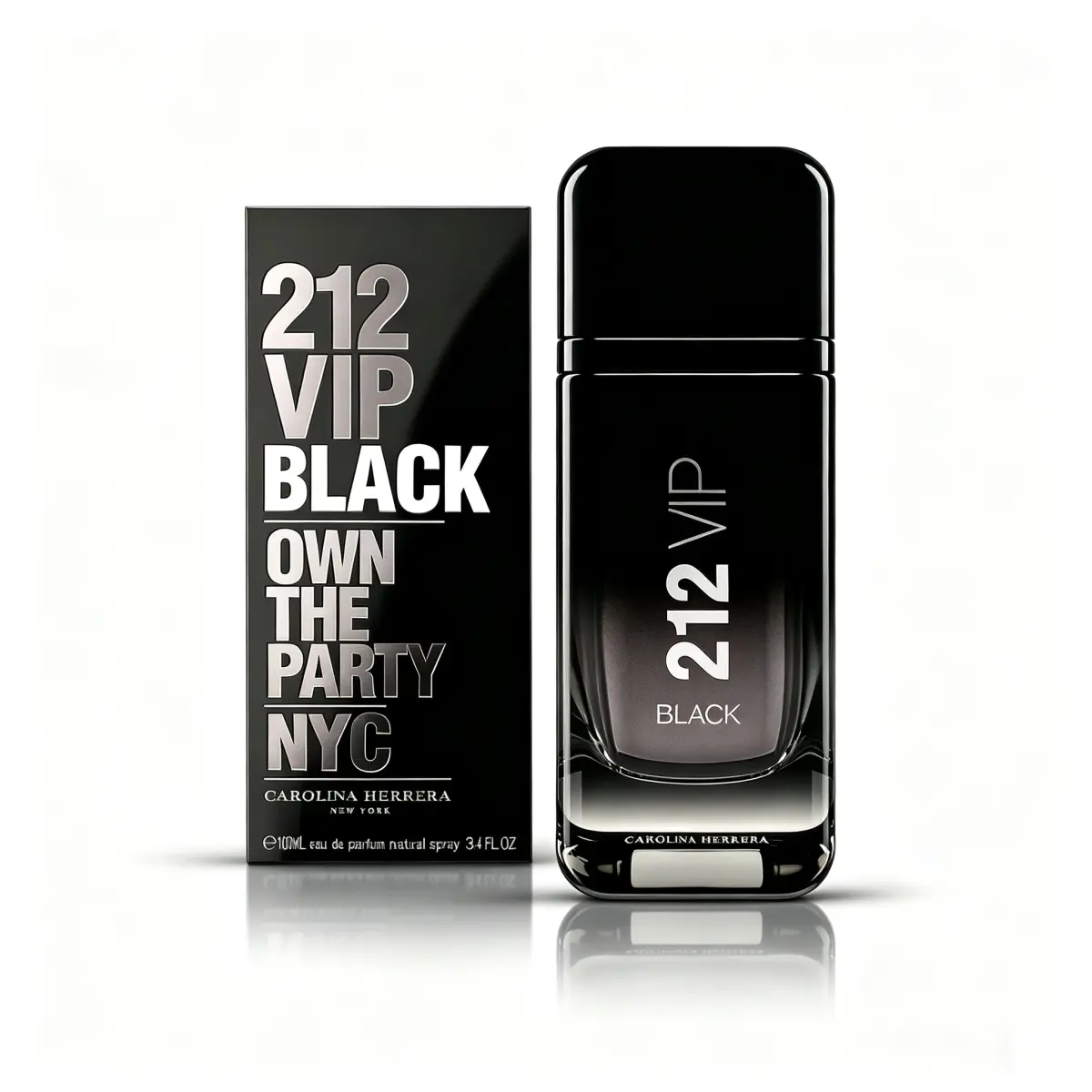 Perfume Carolina Herrera 212 VIP Black 100ml EDP Masculino, Fragrância Oriental Amadeirada Longa Duração, Ideal para Festa e Pre