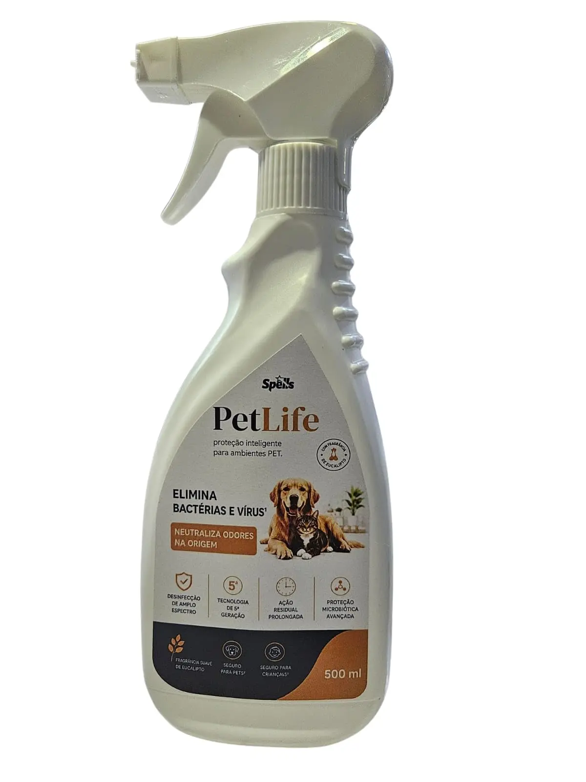 Spells Pet Life Desinfetante Neutralizador de Odores 3 em 1, 500ml | Perfumado