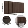 Cabeceira 1,40Cm Casal Estofada Wa Quarto Marrom Decoração - 1