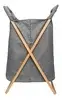 Cesto Para Lavanderia Com Detalhe De Bambu 40cm Mimo Style - 1