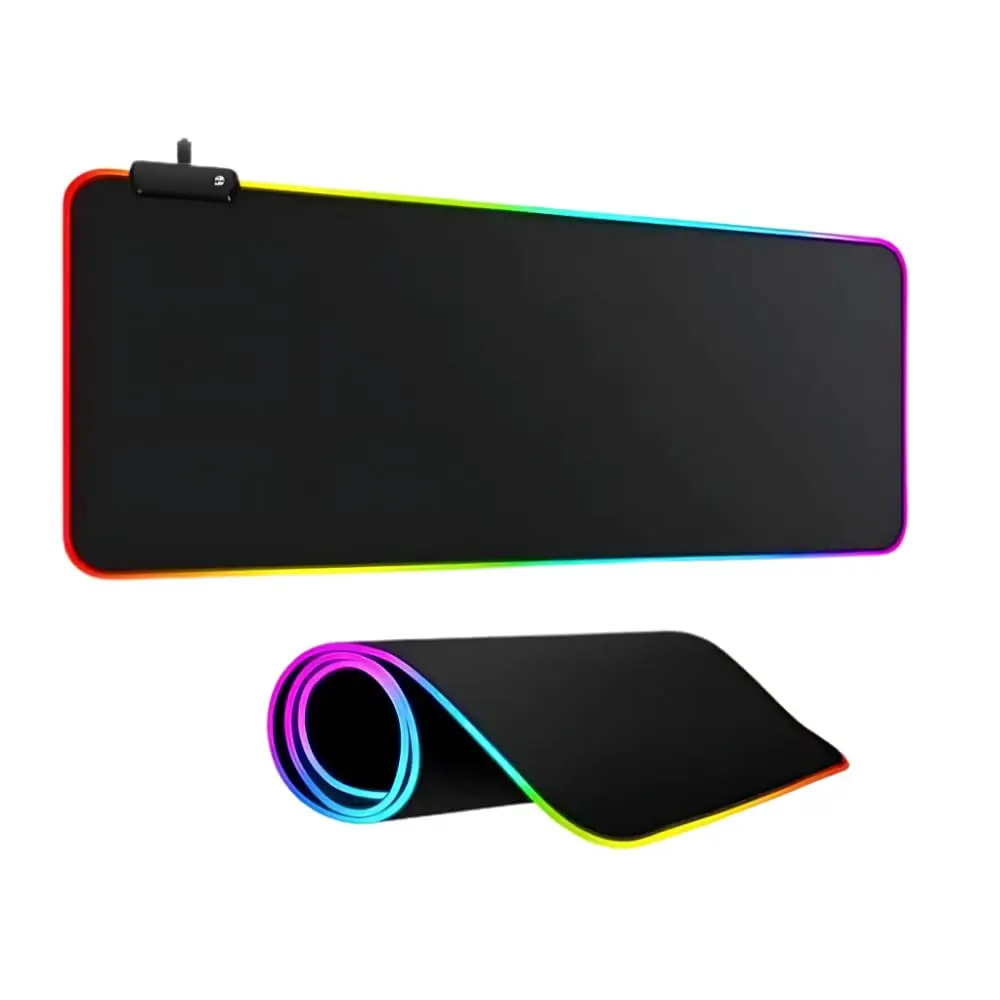 Mouse Pad Gamer RGB Led 80x30 Grande Speed | Antiderrapante, Base Emborrachada, Borda Costurada, Ideal para Jogos e Escritório - 1