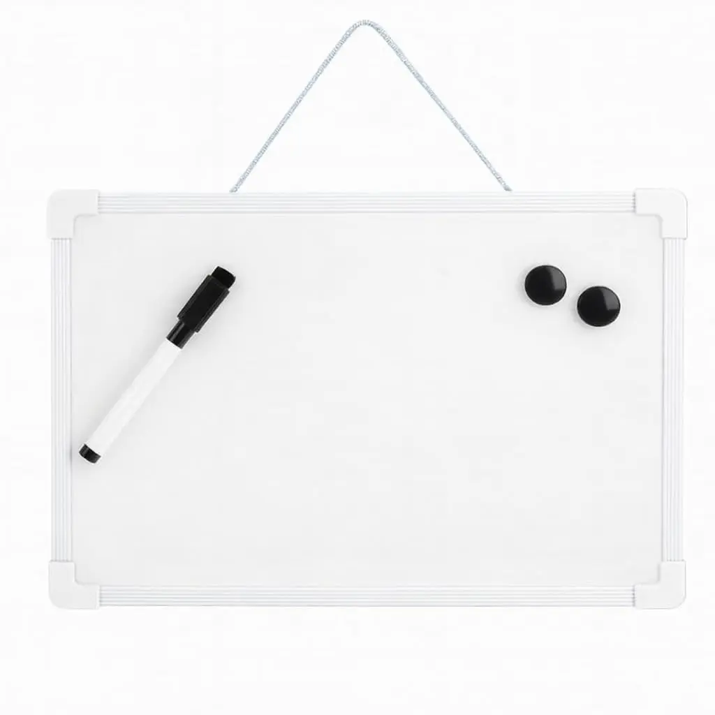 Quadro De Escrita Magnético 40x30Cm Com 2 Ímãs E 1 Caneta Quadro Branco Para Recados Estudos Desenhos (Branco)