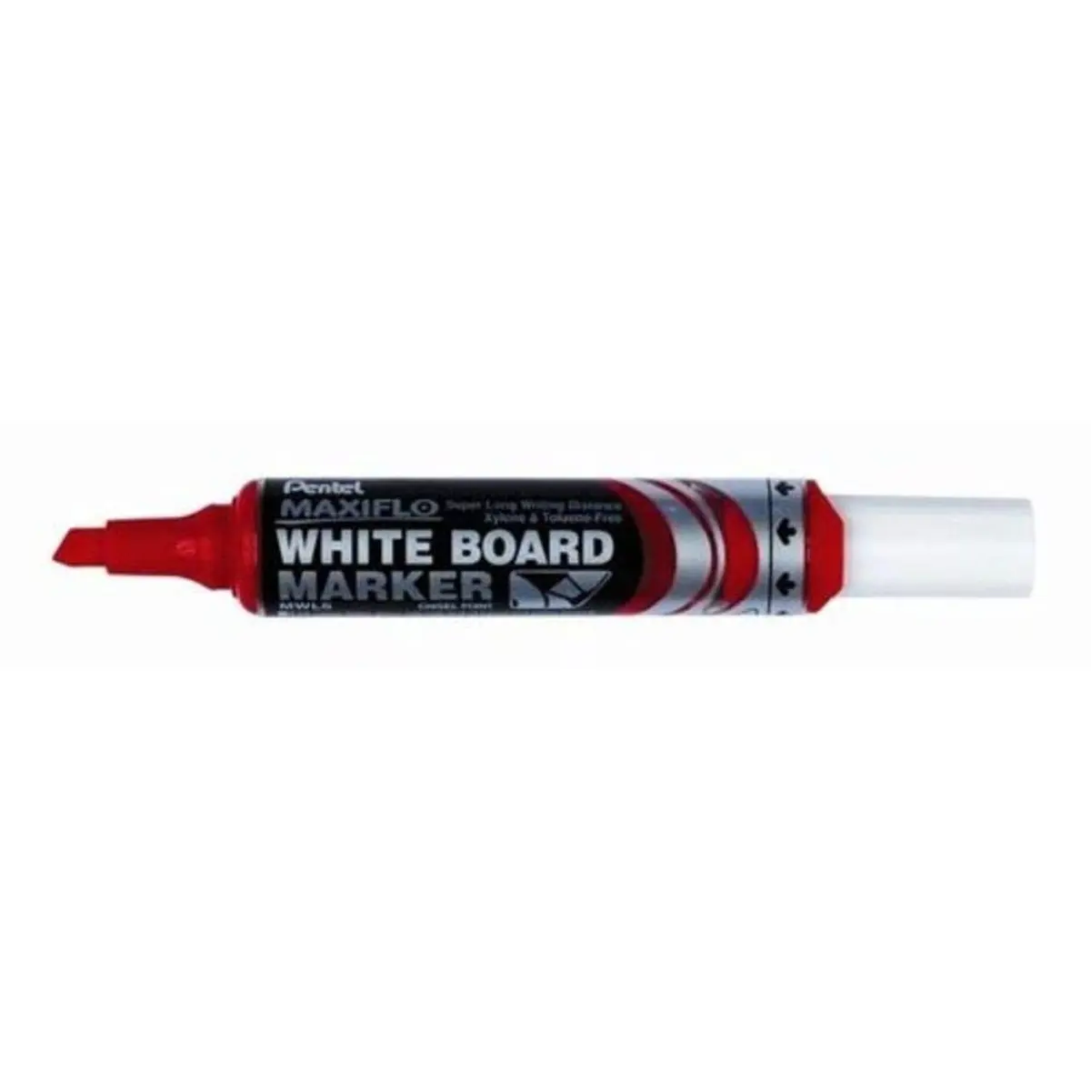 Marcador para Quadro Branco Pentel Maxiflo, Vermelho | Ponta Chanfrada