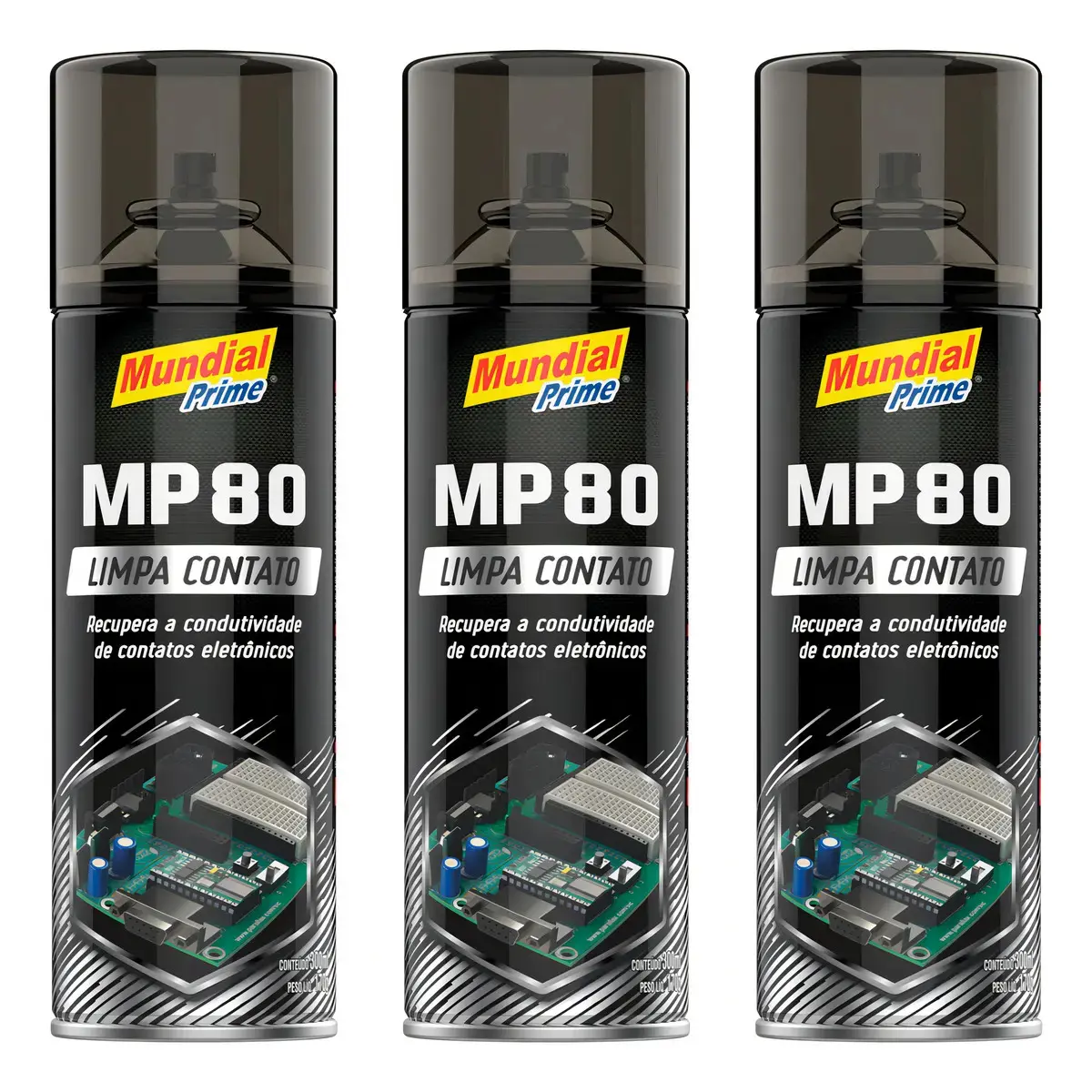 Kit 03 Uni Limpa Contato Elétrico Eletronico Mundial Prime - 1
