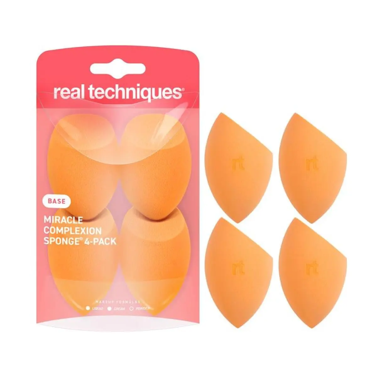 Real Techniques Esponjas Ovais para Aplicação de Maquiagem, Amarelo - 1
