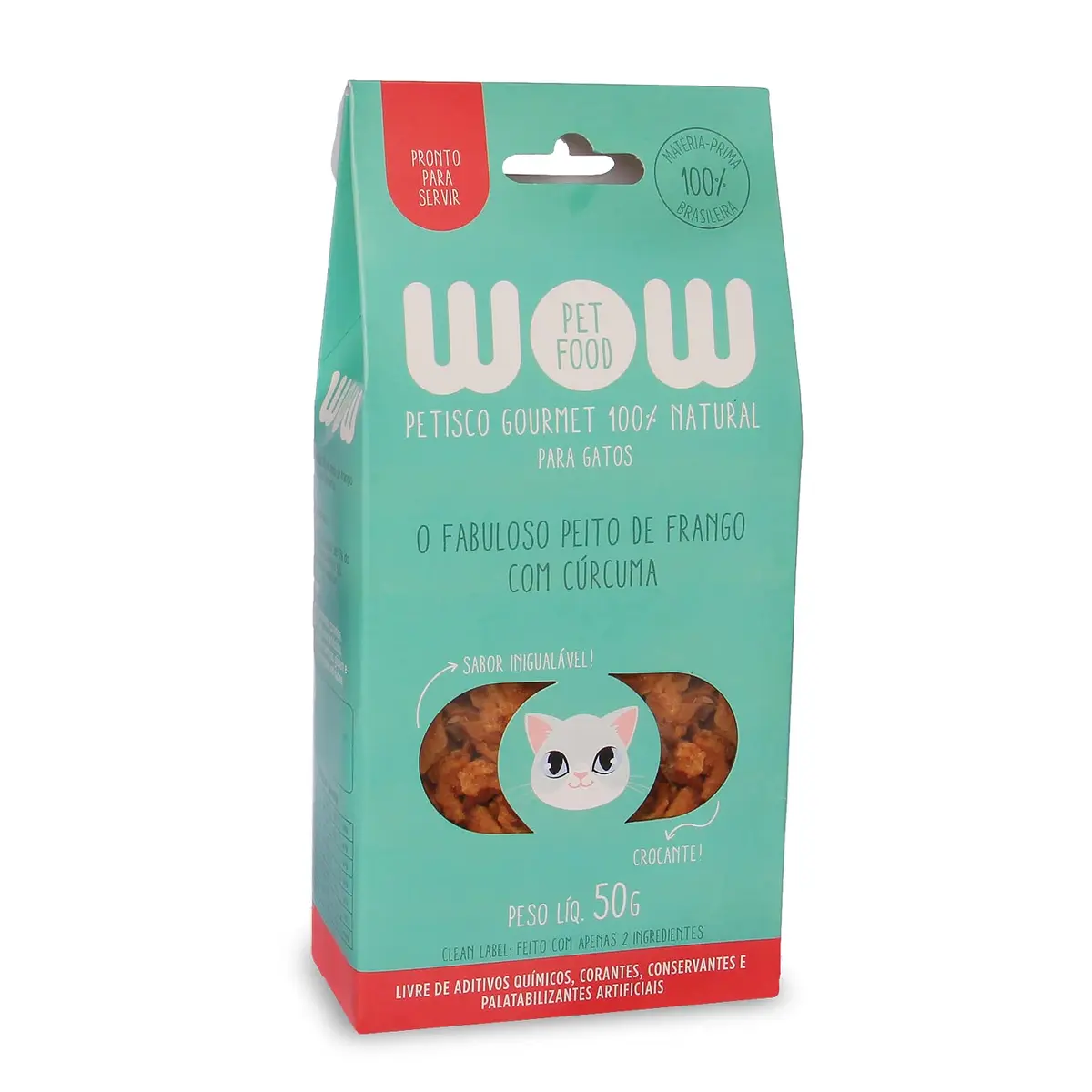 Petisco Natural "O Fabuloso Peito de Frango com Cúrcuma” para Gatos - 1