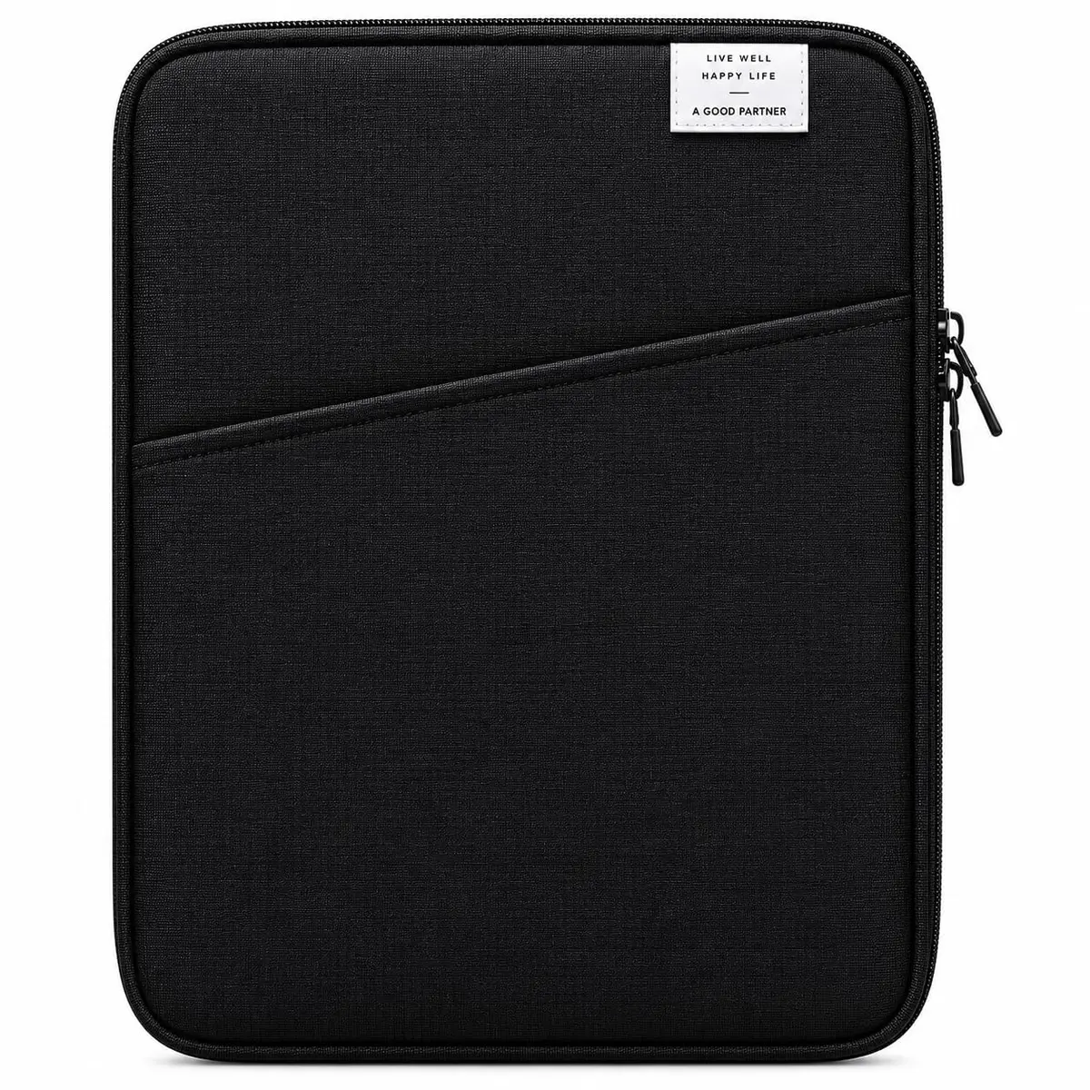 Pasta para Notebook 15,6" Slim | Capa Protetora com Zíper Resistente | Leve, Antirrisco e Portátil | Ideal para Trabalho, Faculdade e Viagem | Compartimentos para Celular e Tablet | Preto