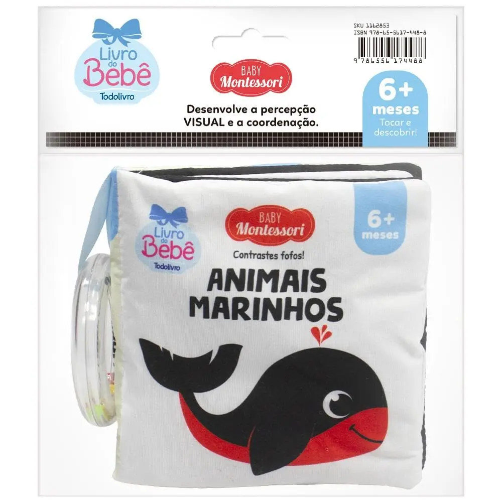 Baby Montessori - Contrastes Fofos! Animais marinhos - 1