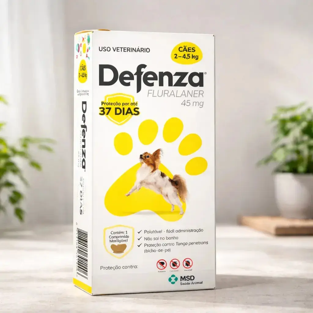 Antipulgas Defenza 45mg Cães De 2 A 4,5kg 1 Comprimido Msd thumbnail 2