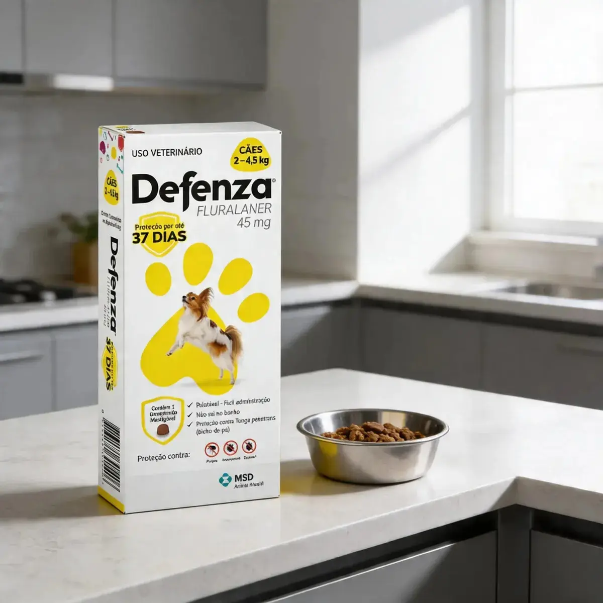 Antipulgas Defenza 45mg Cães De 2 A 4,5kg 1 Comprimido Msd thumbnail 4