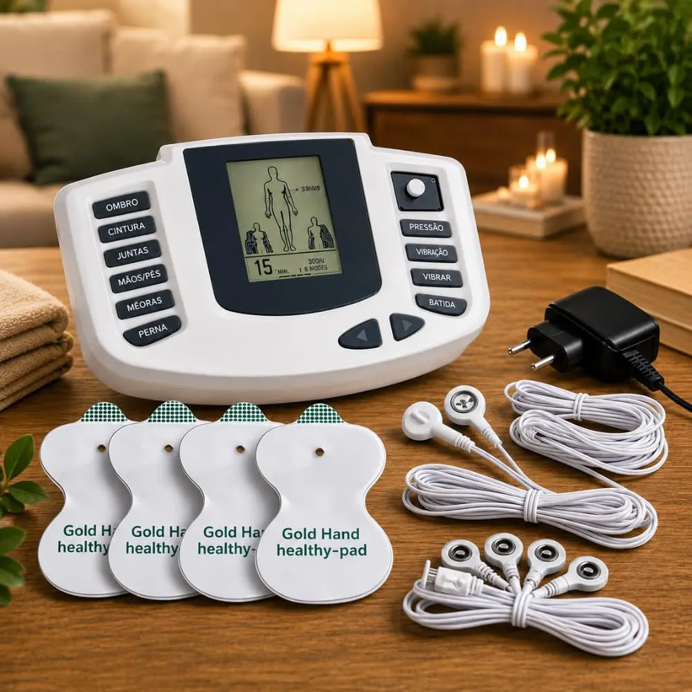 Aparelho Fisioterapia Profissional com Eletrodos Massageador Elétrico - 1