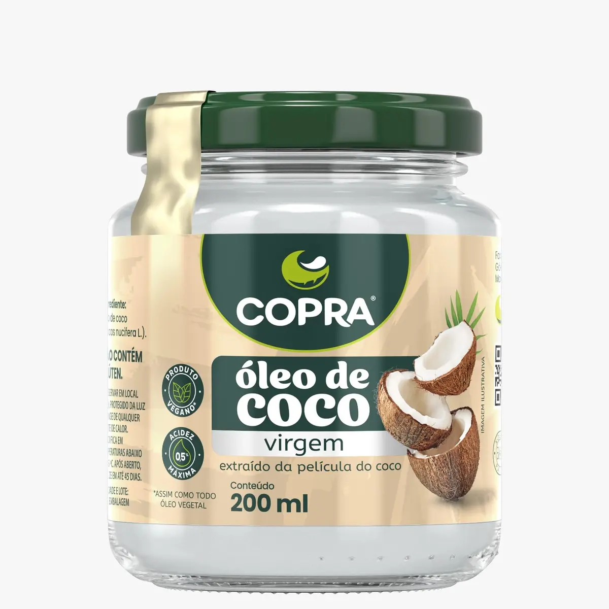 Óleo de Coco Virgem Copra, 200ml