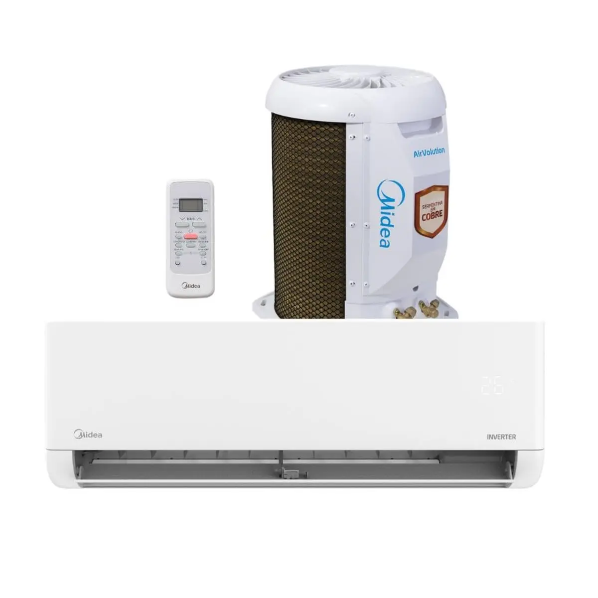 Ar Condicionado Split Midea Inverter Lite 12000 Btu R32 Frio 42ebvcb12m5 Branco 220v - 1