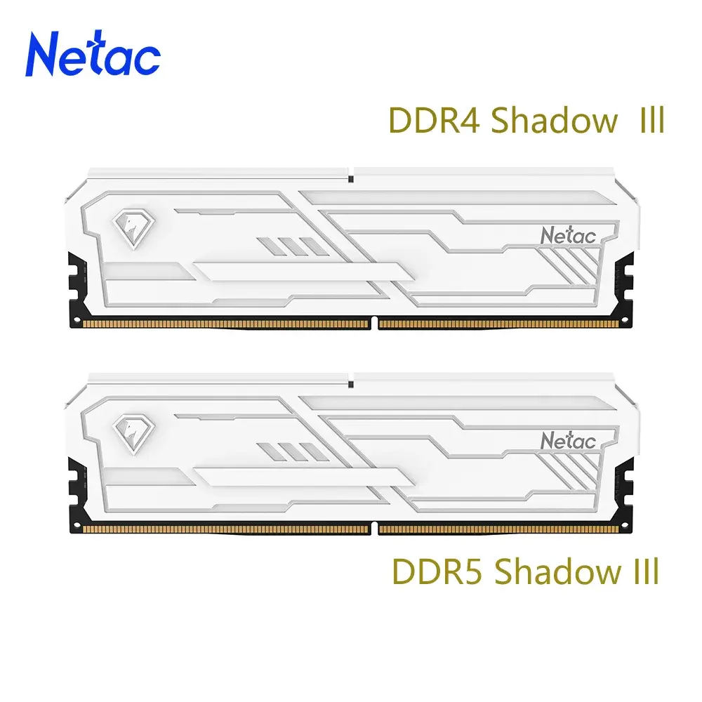 Memória RAM DDR4 Netac 8G 16G 8GX2 16GX2 3200MHz 3600MHz DDR4 Ram UDIMM com ICs de Alta Qualidade 288 Pinos Dual Channel para PC Desktop