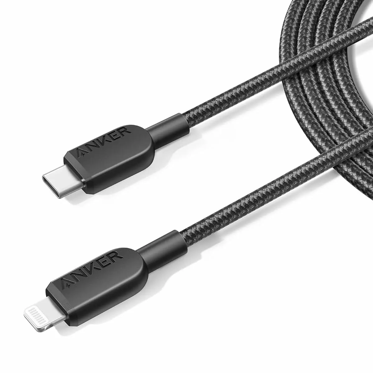 Anker Cabo iPhone USB-C para Lightning, Certificado pela Apple MFi, 1,8m | Carregamento Rápido Turbo, para iPhone 14/13/12/11/SE/X/XR/XS/8 e Outros Dispositivos Apple, Carregador Não Incluído, Preto