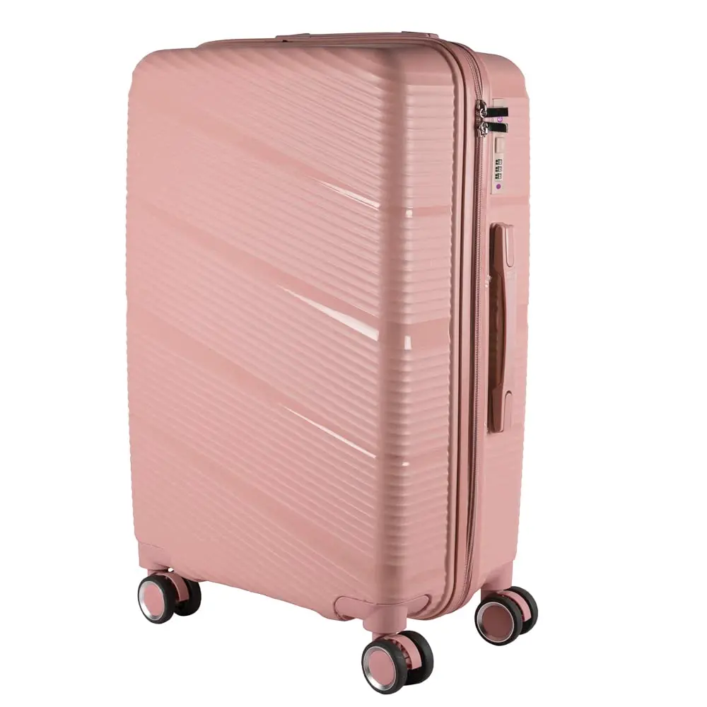Mala de Viagem Media 23kg em Polipropileno 4 rodas 360 - AeroMalas Dublin (Rose)