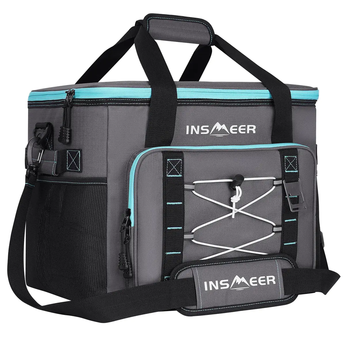 INSMEER Bolsa Térmica Grande À Prova De Vazamentos 60 Latas/40 Litros Refrigerador Isolado Lateral Macio Com Alça De Ombro