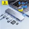[Taxa Inclusa] Baseus HUB USB 6 em 1 para HDMI compatível 4k 30hz e thunderbolt 3/4 40gbps, USB 3.0, cartão SD e TF - 1