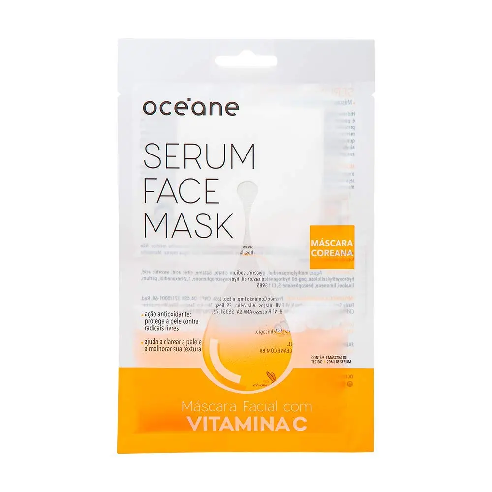 Máscara Facial Océane, Com Vitamina C, 20ml | Sérum - 1