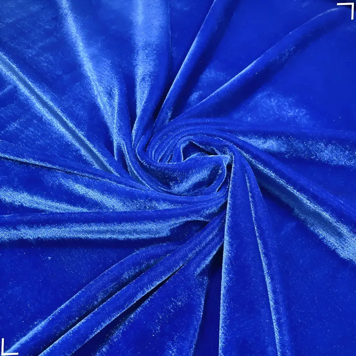Tecido Veludo Cristal Azul Royal Liso, 1,50 m Largura