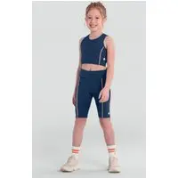 Infantil - Bermuda Ciclista Brandili Viés Azul-Marinho - 1