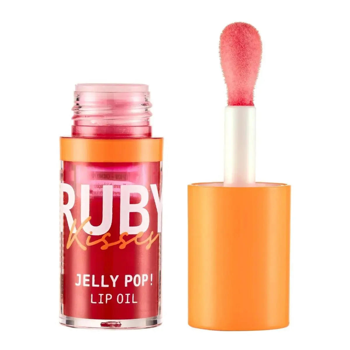 Óleo Labial Kiss New York Ruby Kisses Jelly Pop, Grazed Pop | Gloss, Alta Cobertura, Textura Cremosa