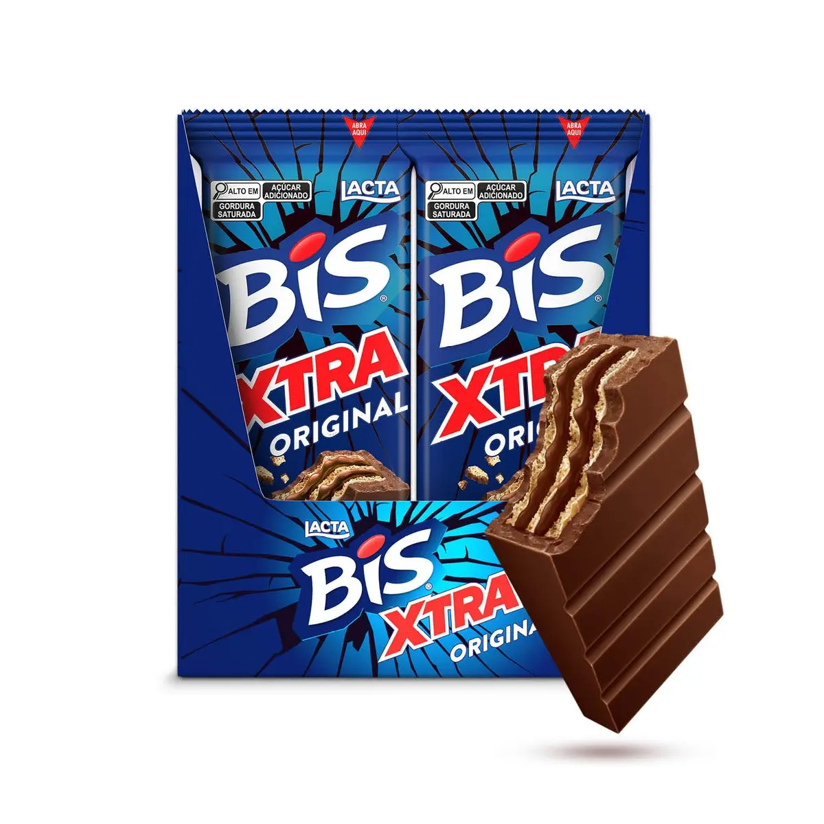 Chocolate Bis Xtra ao Leite - Display com 24 unidades de 45g