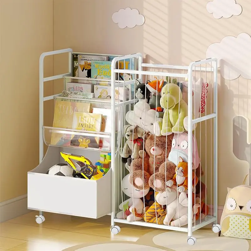 Organizador de Pelúcias com Prateleiras e Cestos, Grande Capacidade para Brinquedos e Organização - 1