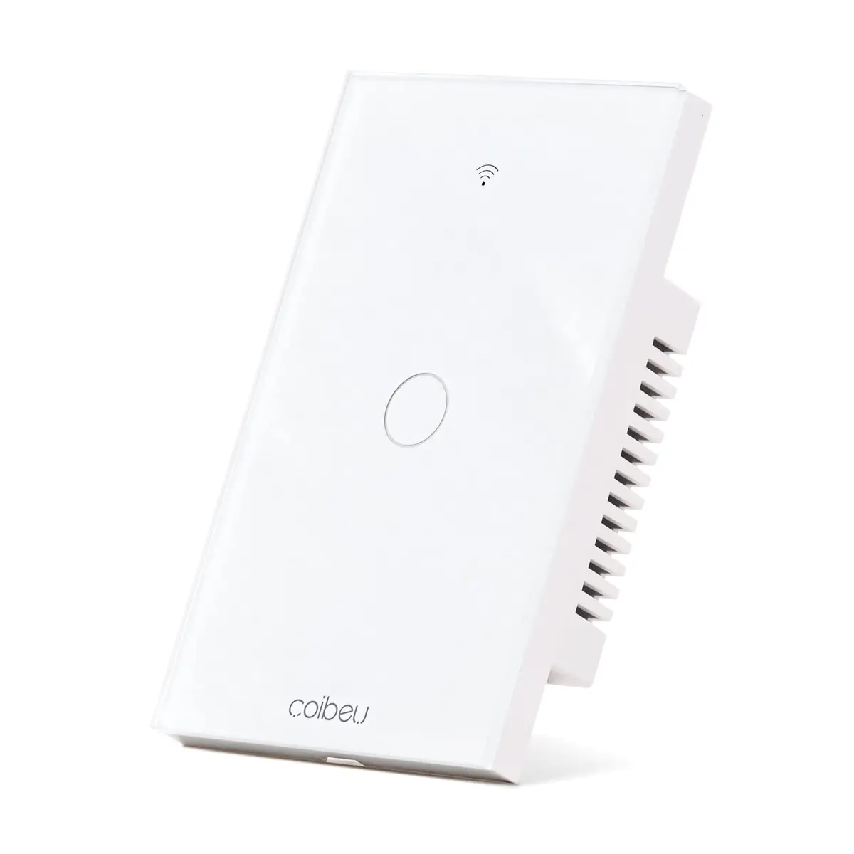 Interruptor Inteligente WiFi, Interruptor Smart Sem Fio Doméstico Multifuncional, Controle Remoto de Eletrodomésticos Por Celulares, Controle Por Voz, Branco, 1 Botao, com neutro