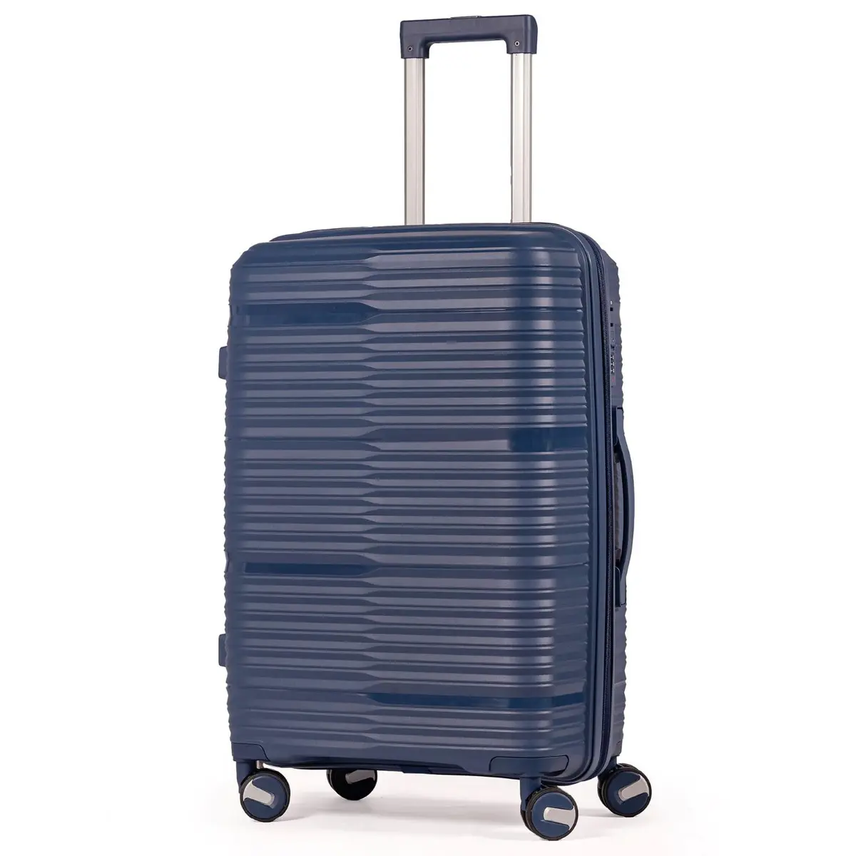 Mala De Viagem Média 23Kg Polipropileno Rodas Duplas 360 Fibra Rígida Leve Resistente Para Despachar (AZUL, MÉDIA) - 1