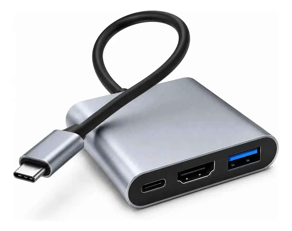 Adaptador Conversor USB-C Para Hdmi 4k 3 Em 1 Ezsias Armarinhos - 1