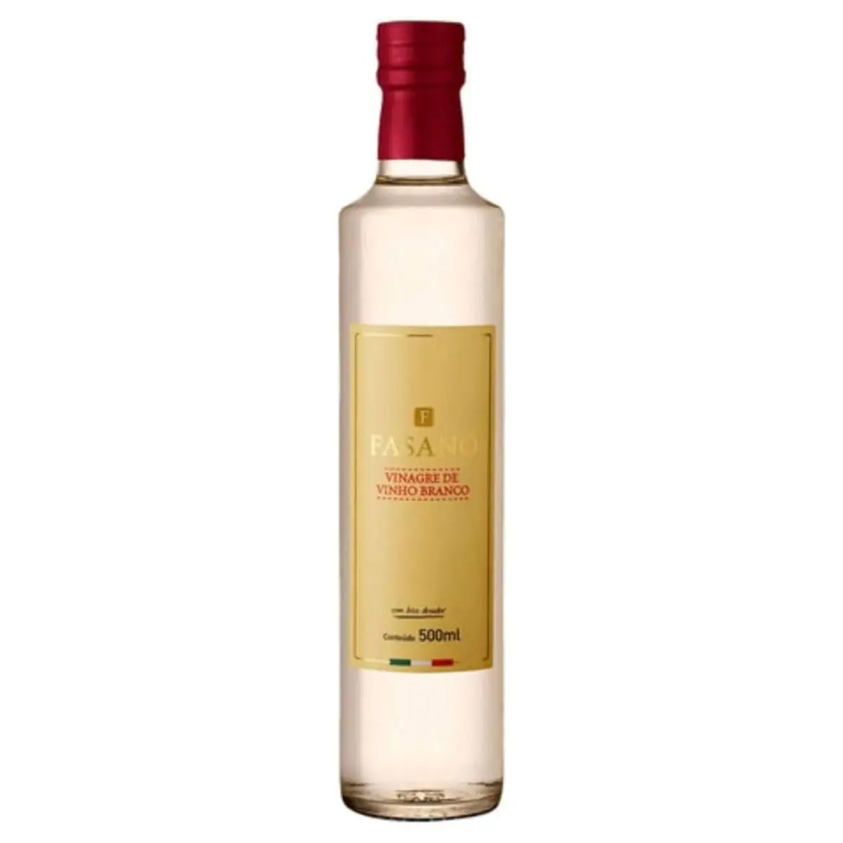 Vinagre Vinho Branco Fasano Importado Italia Premium 500 ml
