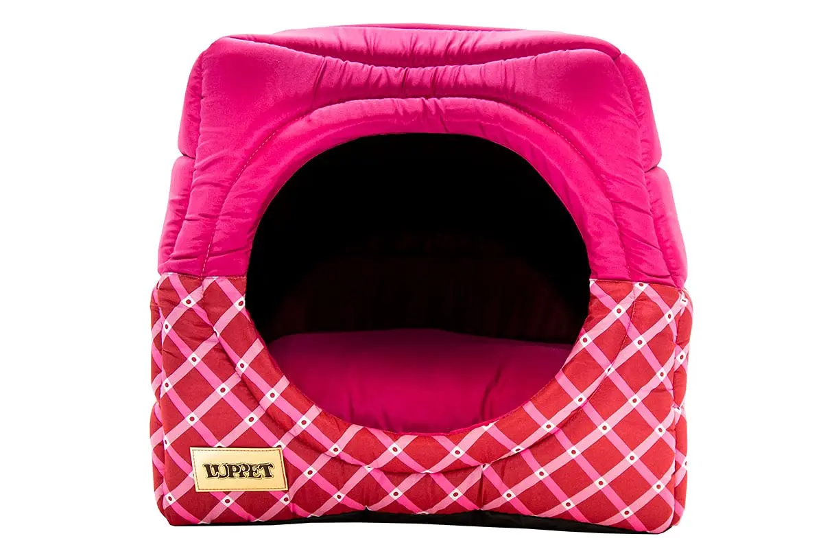Luppet Toca E Cama 2 Em 1 Para Cães E Gatos De 6Kg A 12Kg Magenta Geometrico Rosa G
