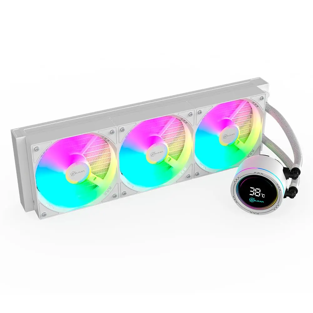 Water Cooler Gamer Kalkan Alpha 360 ARGB com display Branco KLK00049