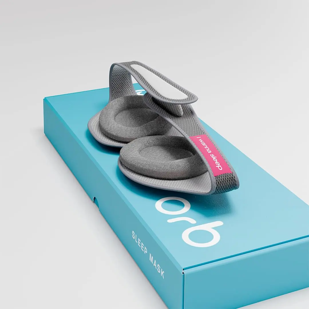 Orb Sleep Mask - I wanna sleep - Regulagem entre Olhos e 100% Blackout | Orbes Ajustáveis e Velcro para Encaixe Perfeito. Se Ajusta Perfeitamente ao Rosto Sem Sair do Lugar Durante o Sono.