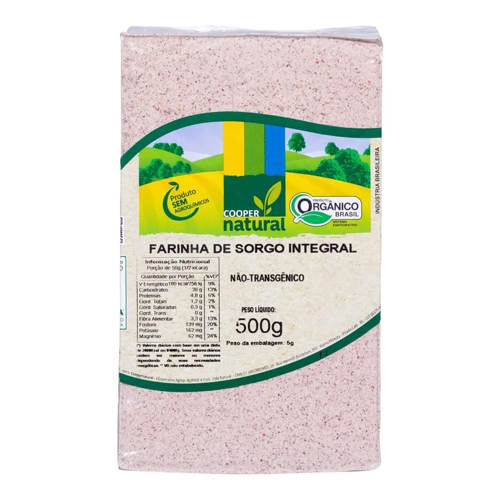 Farinha de Sorgo Integral Orgânica Coopernatural 500g