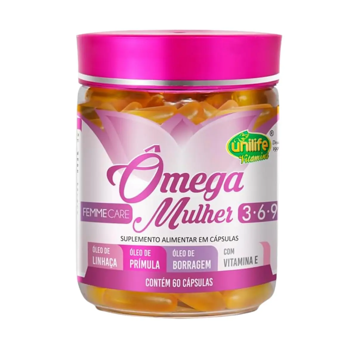 Ômega Mulher 3 6 9 Femme Care Unilife 60 Cápsulas