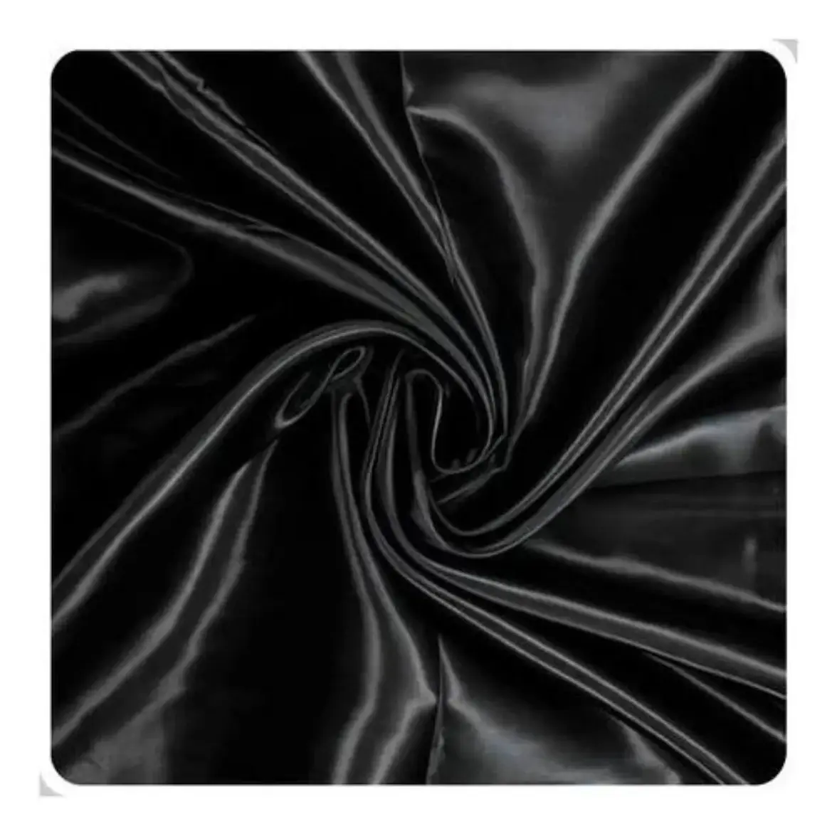 5m Tecido Cetim Charmousse Premium Sem Lycra - Cores Preto RACALA