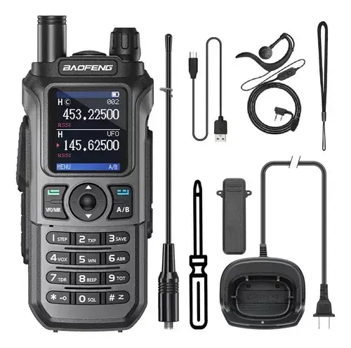Rádio Baofeng Uv-21 Pro V2 Triband Uhf Vhf De 1,77 Preto Vhf/uhf