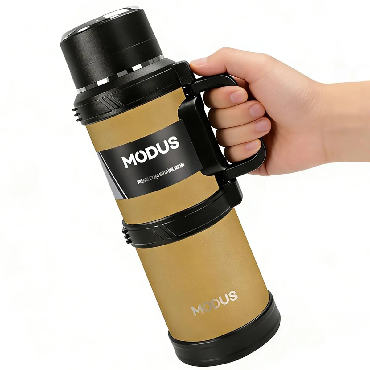 MODUS 2400mL Garrafa Térmica para Água e Café Inox Parede Dupla Isolada | Bebidas Quentes e Frias, Grande capacidade, para Atividades ao Ar Livre Cor Caqui - 1