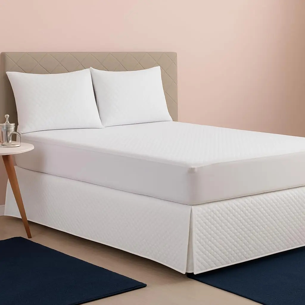 Kit Capa Impermeável Protetora para Colchão King + 02 Protetores Impermeáveis para Travesseiro - 4 Camadas de Proteção - Respirável e Não faz barulho - (Branco, King)