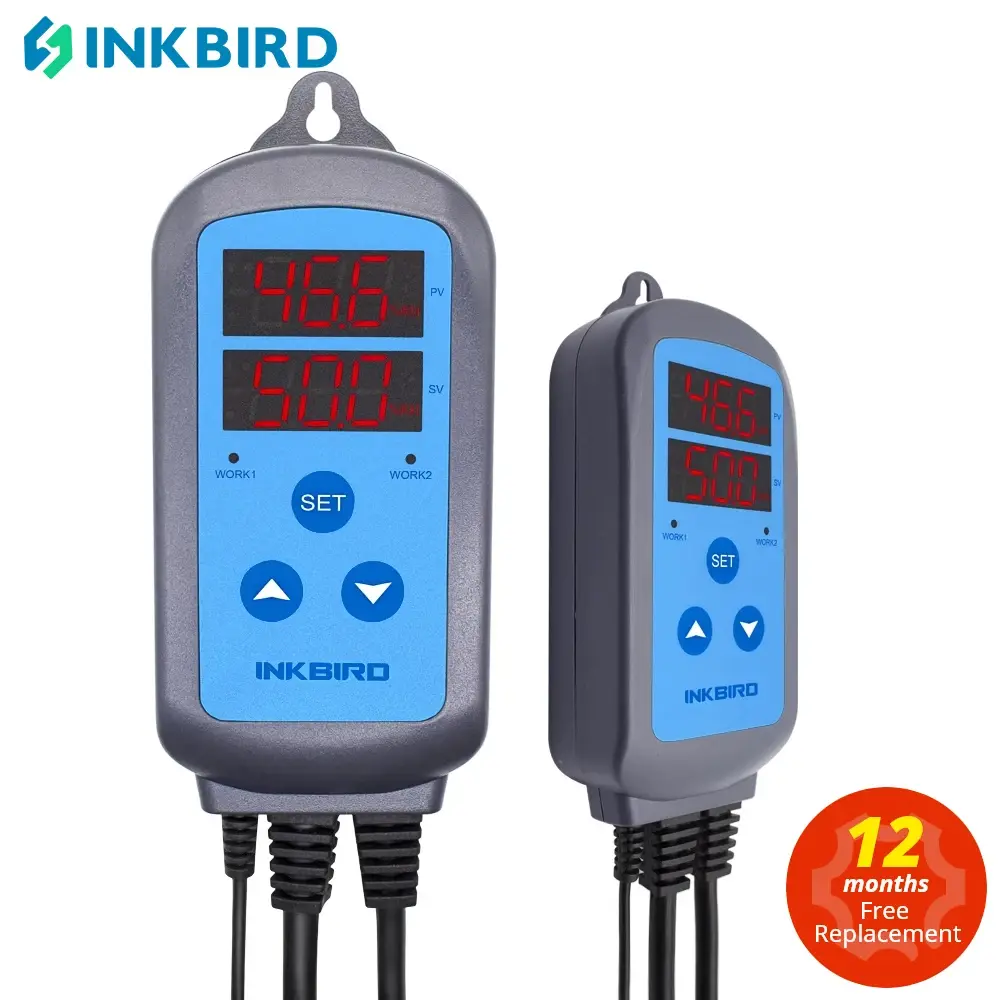 Controlador digital de umidade de estágio dural pré-fio INKBIRD IHC-200, controle de umidade de desumidificação para umidificador e ventilador