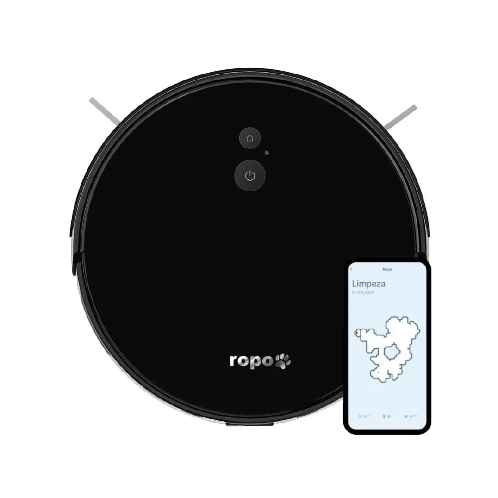Robô Aspirador Ropo Smart Pet Robô aspirador desenvolvido para casas com pets — potente e silencioso.
