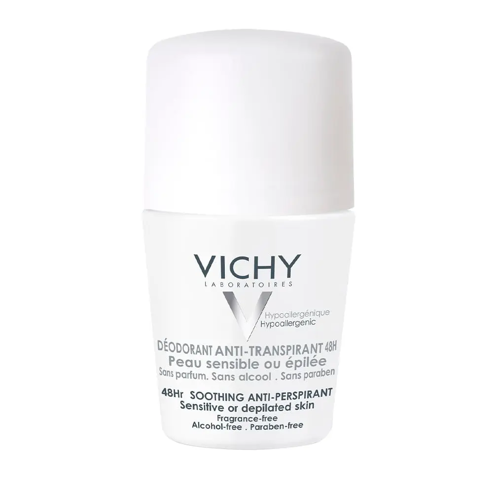 Vichy Desodorante Peles Sensíveis Roll on 48H 50ml, Branco