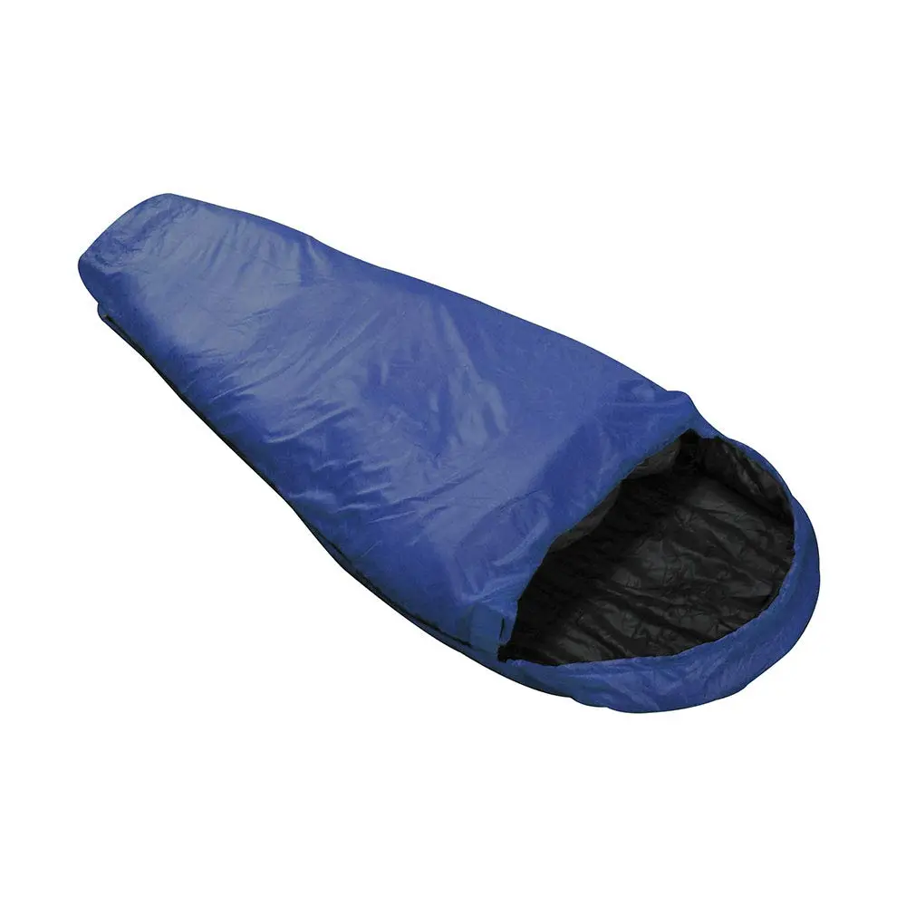 ntk, Saco de Dormir Tipo Sarcófago Micron, com Faixa de Temperatura entre 5°C à 8°C, com Capuz Curvo e Bolsa de Compactadora, Azul