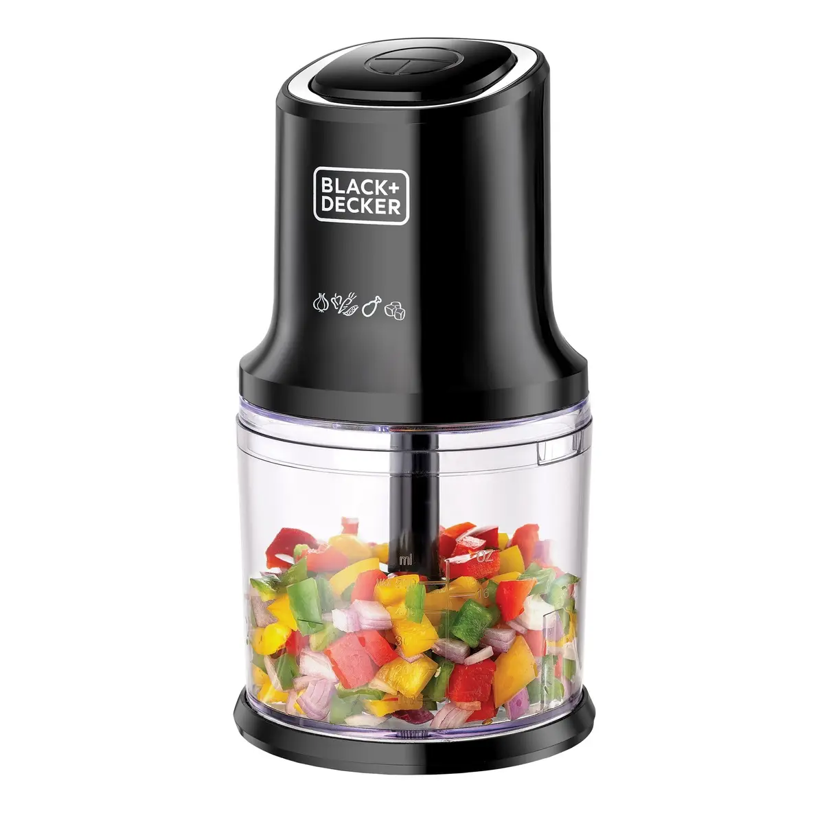 Black+Decker Mini Processador MP4 500ml 300W 4 Lâminas 127V | 4 Lâminas, 127V, Compacto e Portátil, Aço Inoxidável, 300 Watts