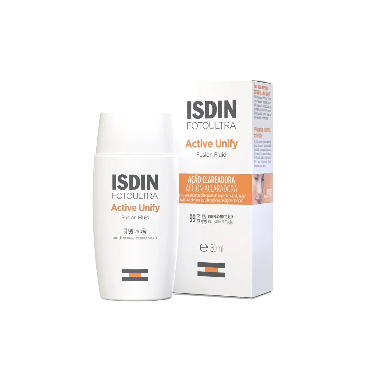 ISDIN Clareador Facial Foto Ultra Active Unify Sem Cor FPS 99-50ml
