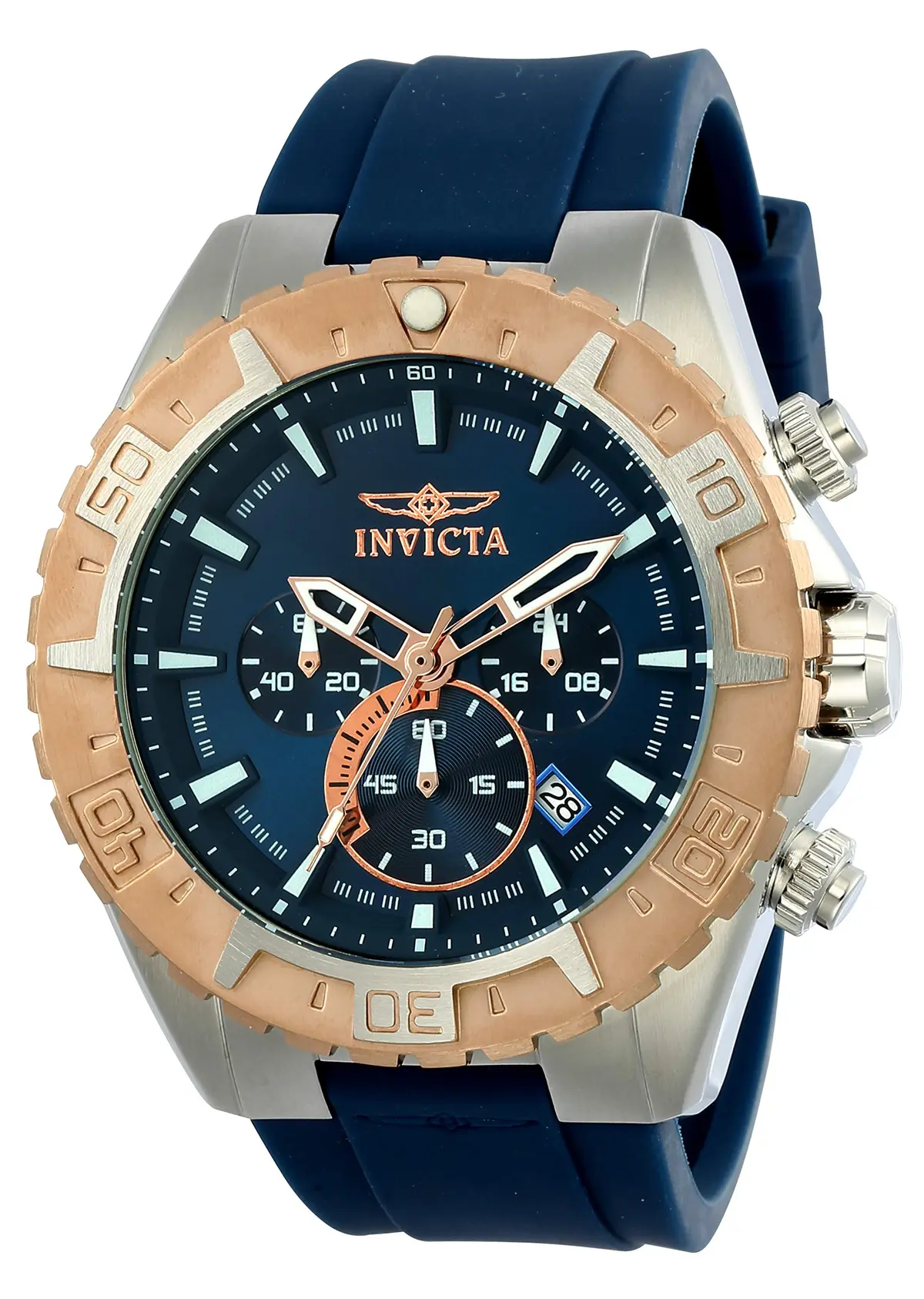 Invicta Relógio masculino aviador de quartzo de aço inoxidável - 1
