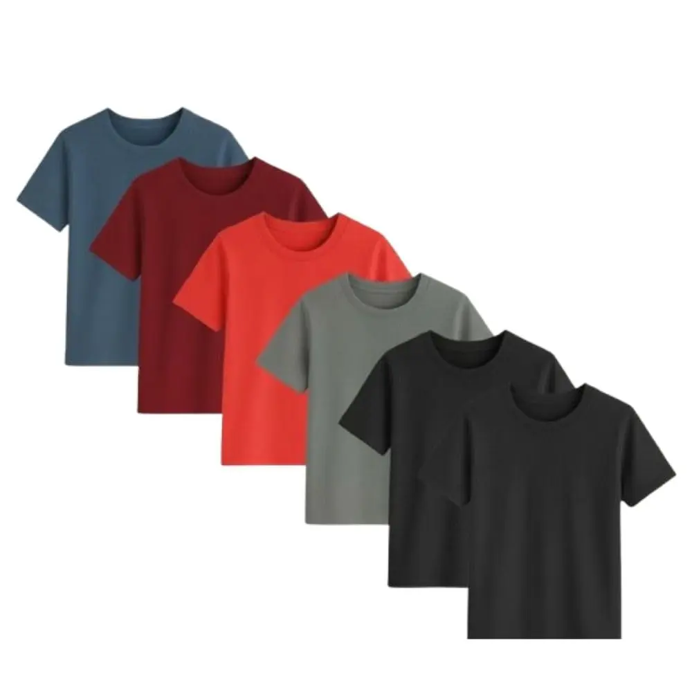 Kit 6 Camisetas Manga Curta Dry Infantil Cores Sortidas